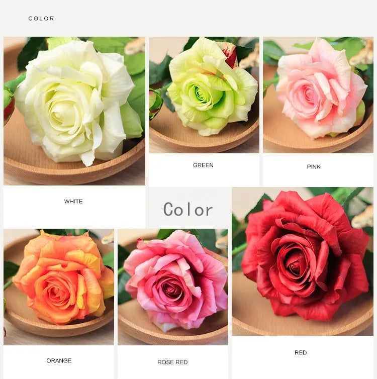 Pink Silk Rose Wedding Bouquet Bulk – Real Touch Artificial Roses