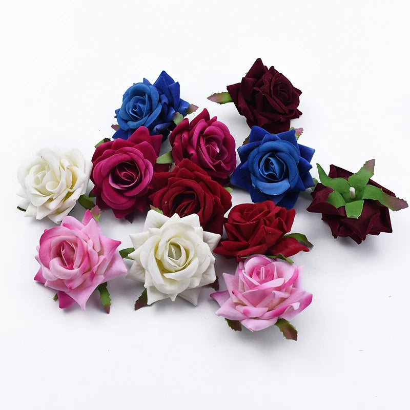 100PCS Artificial Silk Rose Heads Bulk – Wedding Flowers