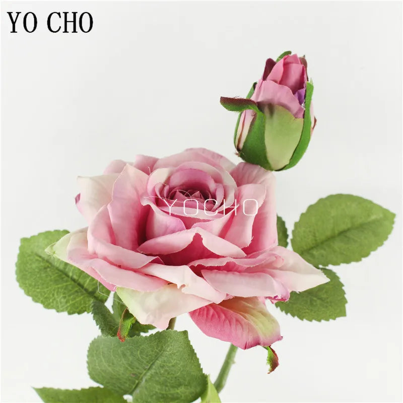 Pink Silk Rose Wedding Bouquet Bulk – Real Touch Artificial Roses