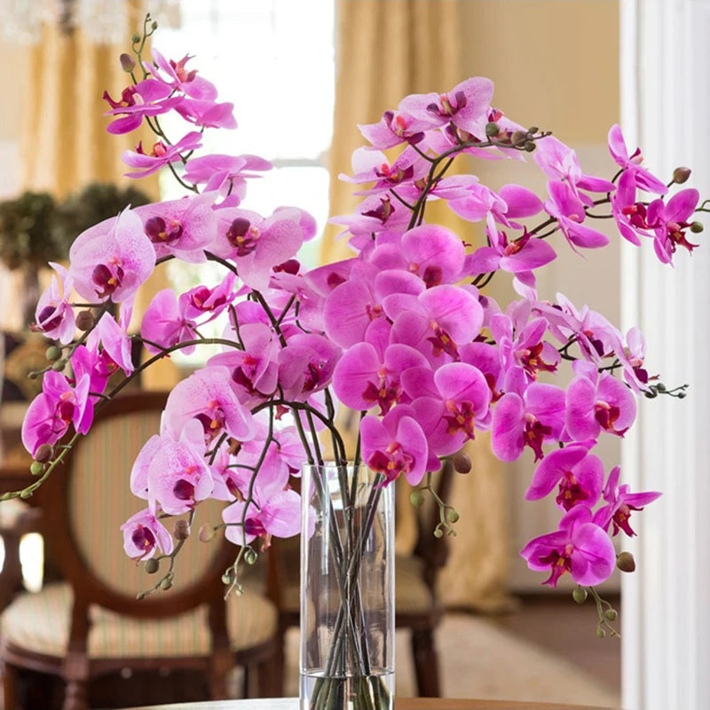 Artificial Butterfly Orchid Stem – 9-Head 98cm Faux Moth Orchid Branch