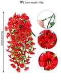 Artificial Morning Glory Flower Vine – Silk Hanging Floral Garland for Wedding Arch, Outdoor Garden Decor, Valentine’s Day Wreath, DIY Home Decorations