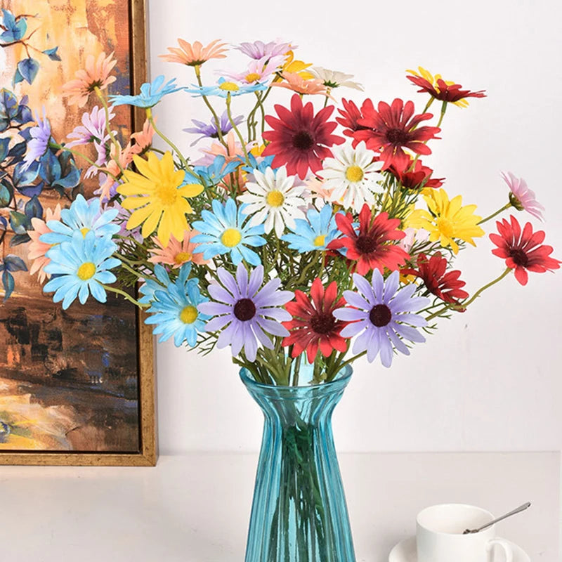 Artificial White Daisy Bouquet – Bulk Silk Faux Daisies (Set of 3/5/10)