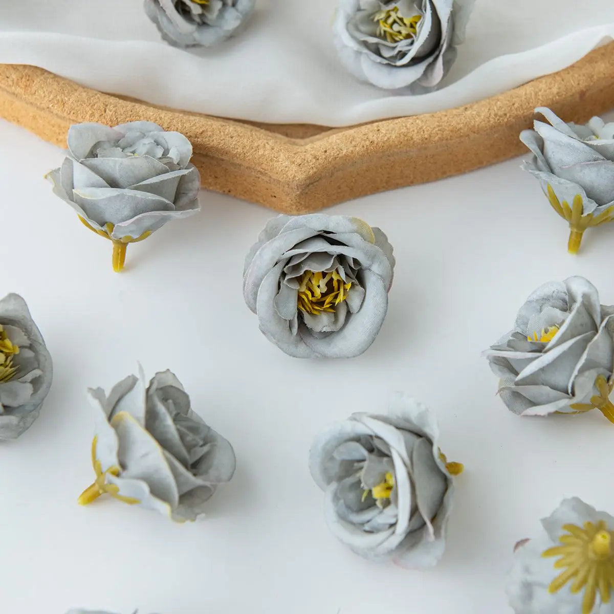 Artificial Rose Flower Heads (5/10pcs) – Silk