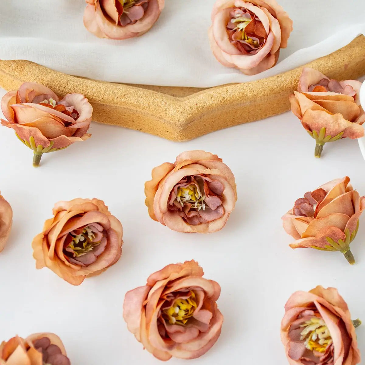 Artificial Rose Flower Heads (5/10pcs) – Silk