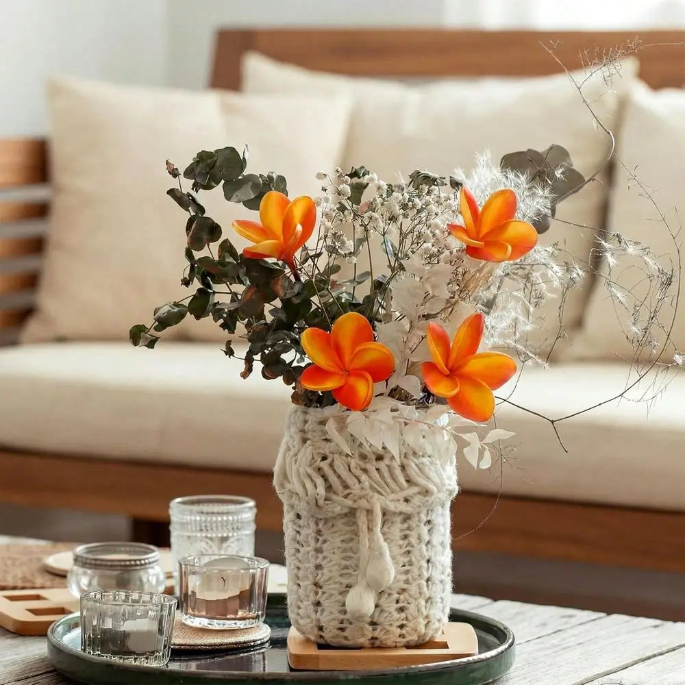 30pcs Hawaiian Plumeria Frangipani Artificial Flowers – Tropical