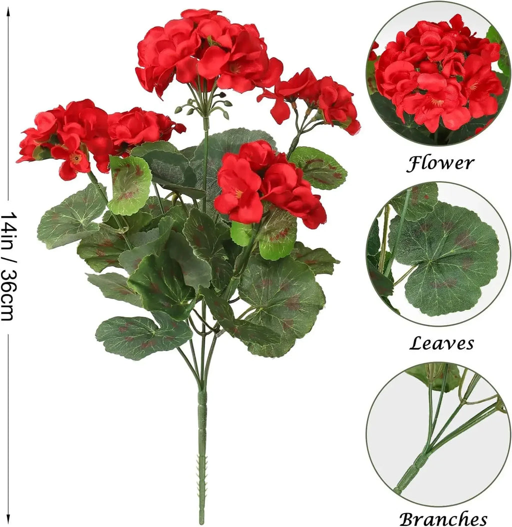 Artificial Silk Begonia Flowers Bulk – UV Resistant Outdoor