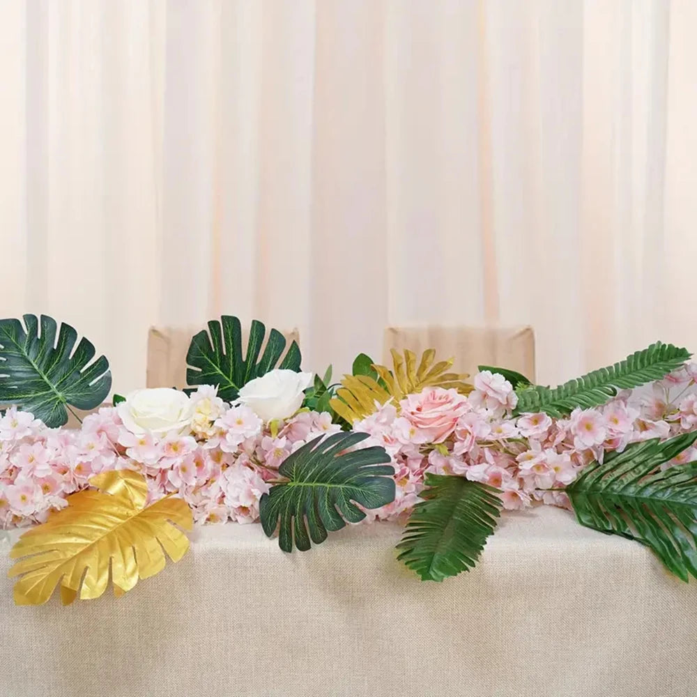 38PCS Artificial Palm Leaf Set Bulk – Realistic Tropical Faux Greenery Bouquet