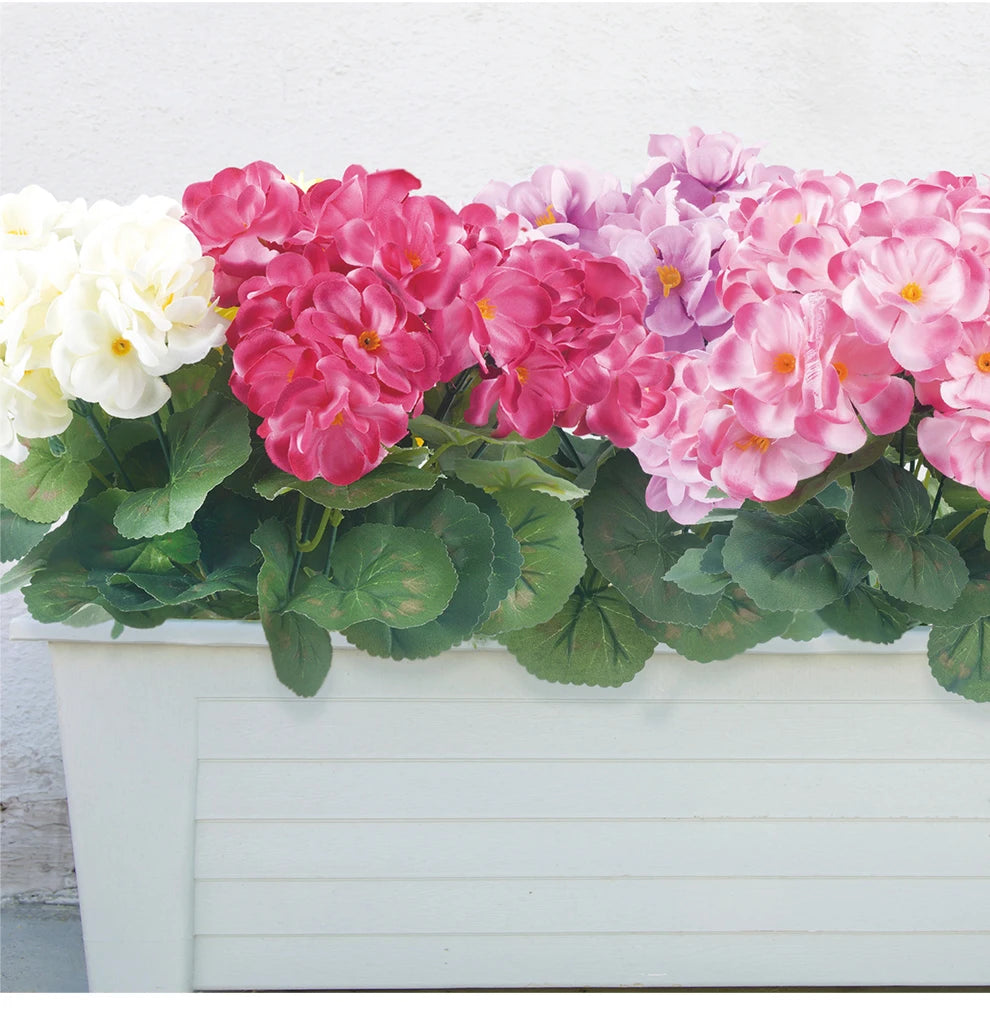 Artificial Begonia Silk Bouquet Bulk – 4/6Pcs