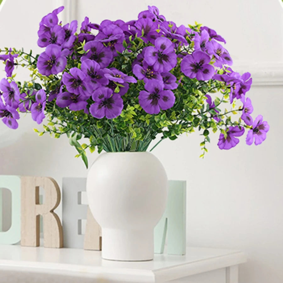 Bulk Artificial Pansy Silk Flower Bouquet