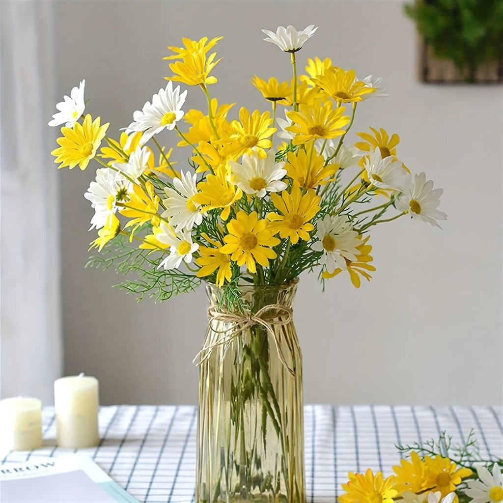 1/2/3PCS Artificial Daisy Flower Bouquet 50cm – Silk Faux Daisy Flowers Bulk