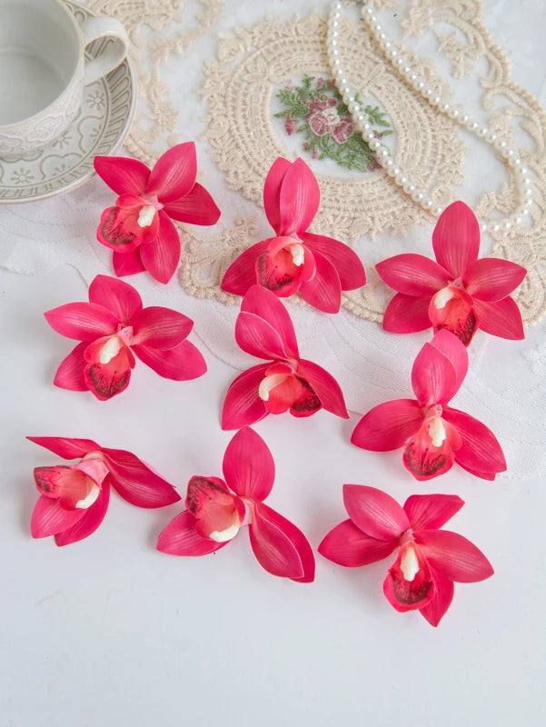Artificial Orchid Flower Heads (50/100pcs) – Silk