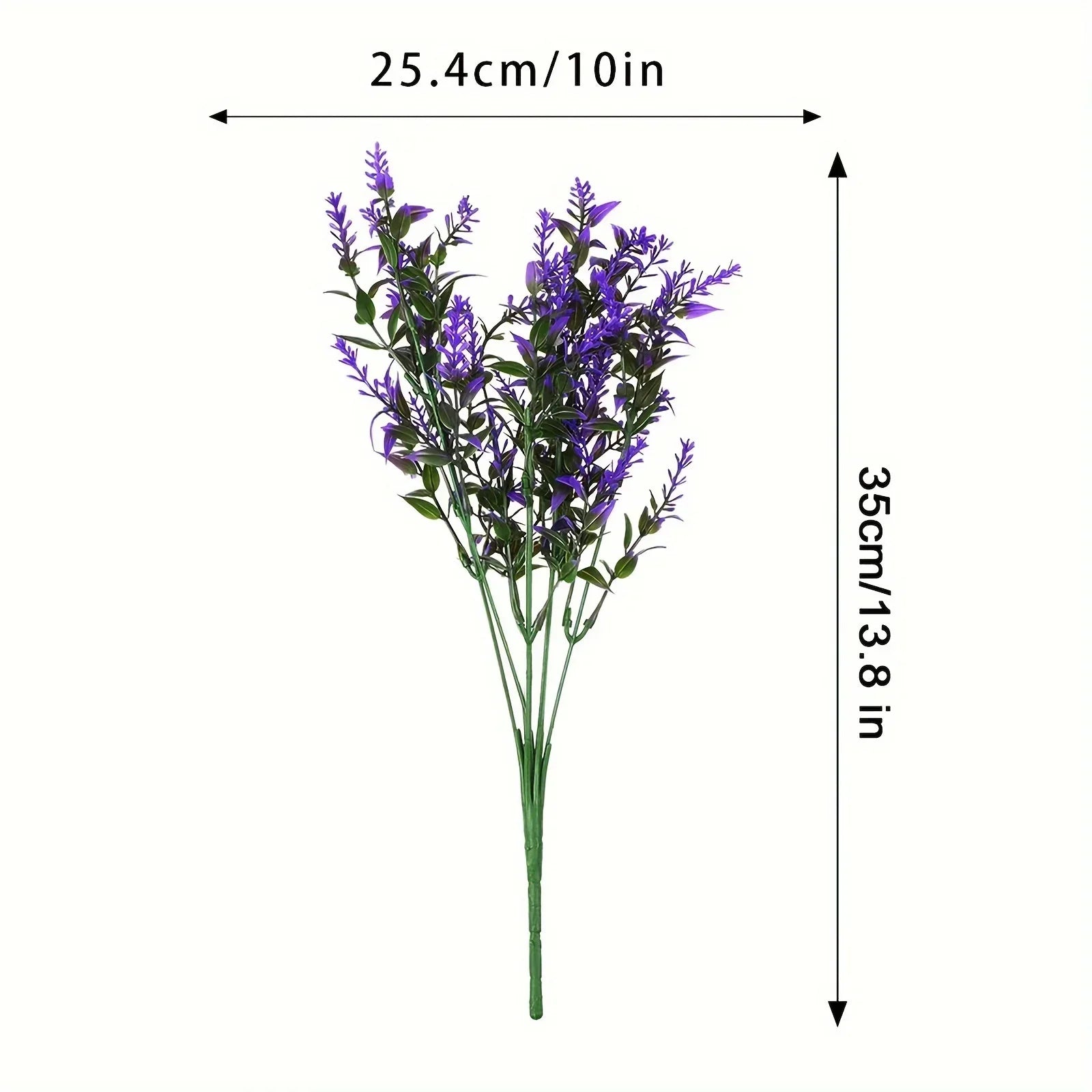 12PCS Artificial Lavender Plants – UV Resistant Faux Lavender Flowers for Outdoor Decor, Garden Shrubs, Patio Planters, Home & Event Greenery Bushes
