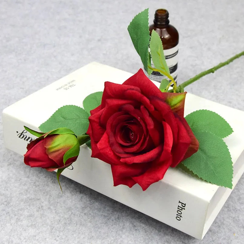 Bulk Artificial Big Silk Rose Stem