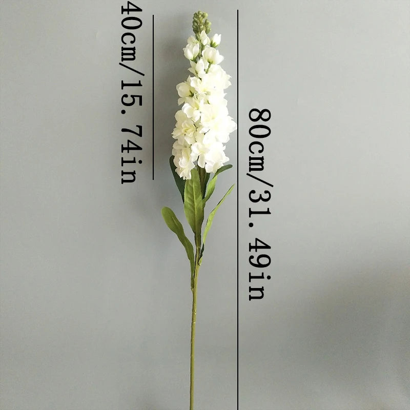 Artificial Hyacinth Flowers Bulk with Green Leaves – Violet Silk Faux Hyacinth Branch