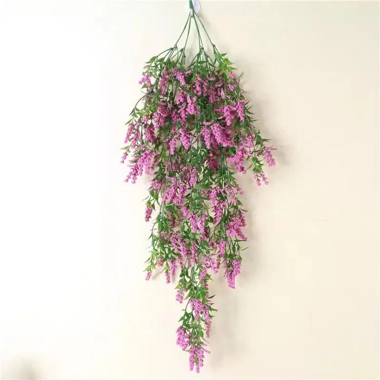 2PCS Artificial Baby’s Breath Ivy Vine – Hanging Faux Flowers Garland for Wedding Decor, Garden, Window, Home Wall & Outdoor Floral Decoration