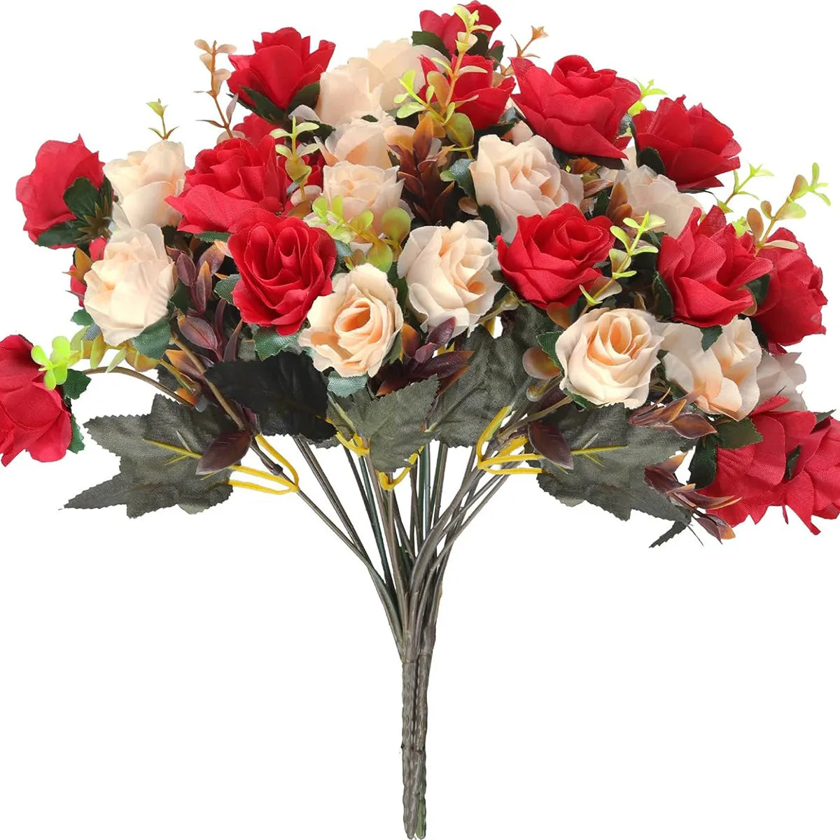 Artificial Silk Rose Bouquet – Realistic Faux Rose Flowers