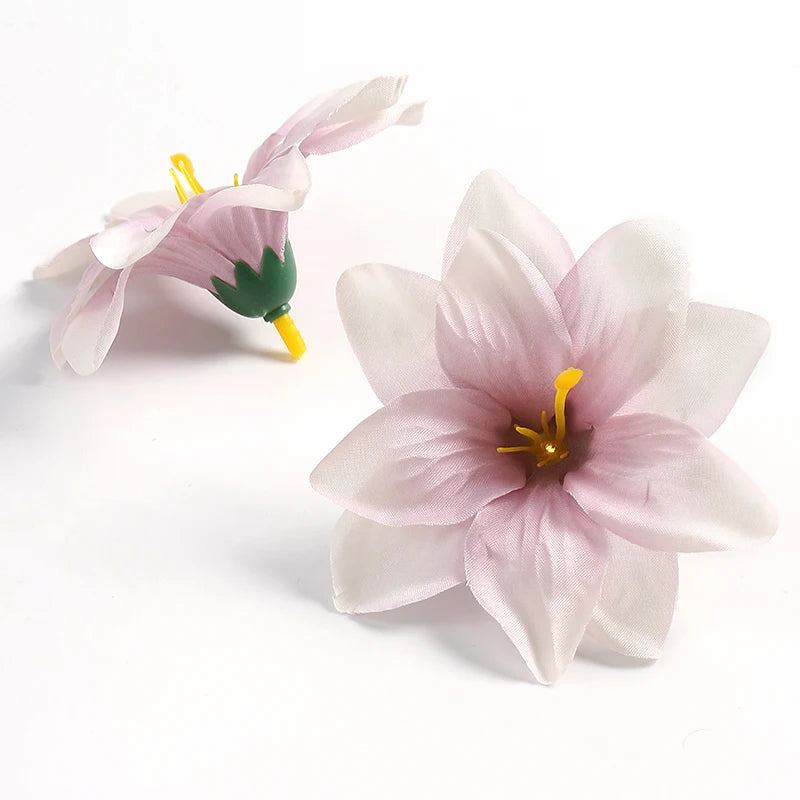 Artificial Silk Flower Heads Bulk (5/10PCS) – Artificial Carnation/Lily Flowers