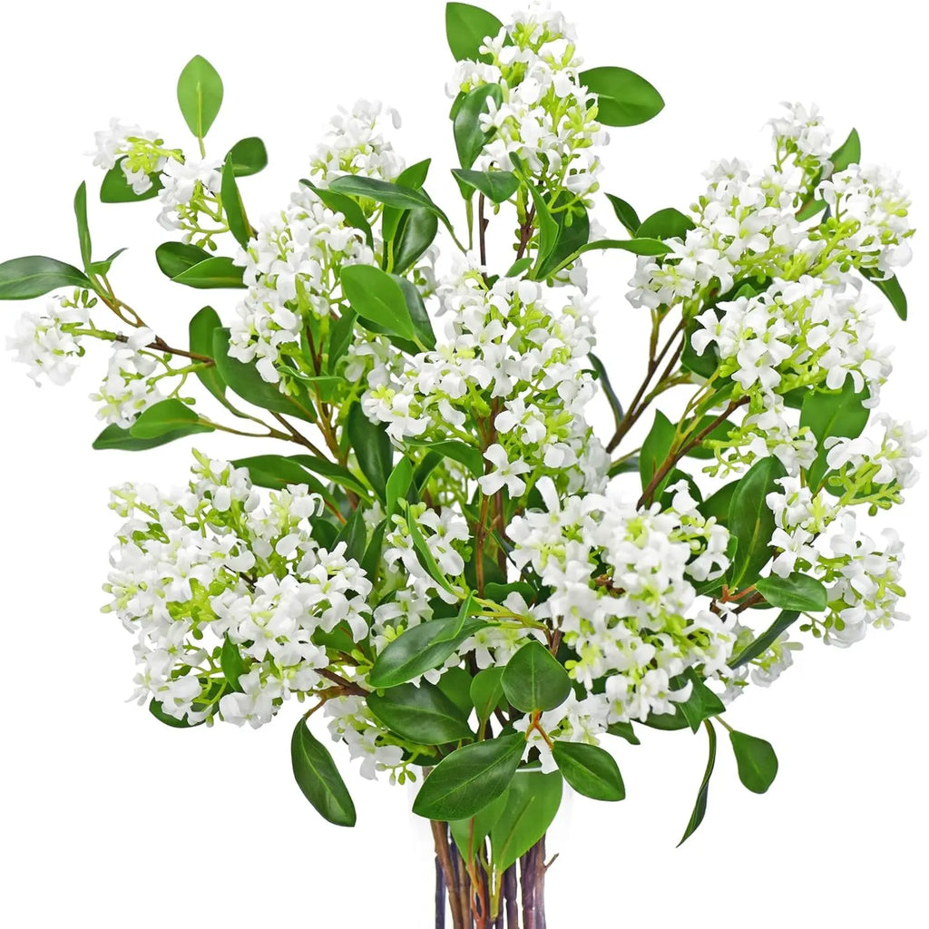 1/5PCS Silk Artificial Lilac Flowers Bulk – Realistic Faux Lilac Branches