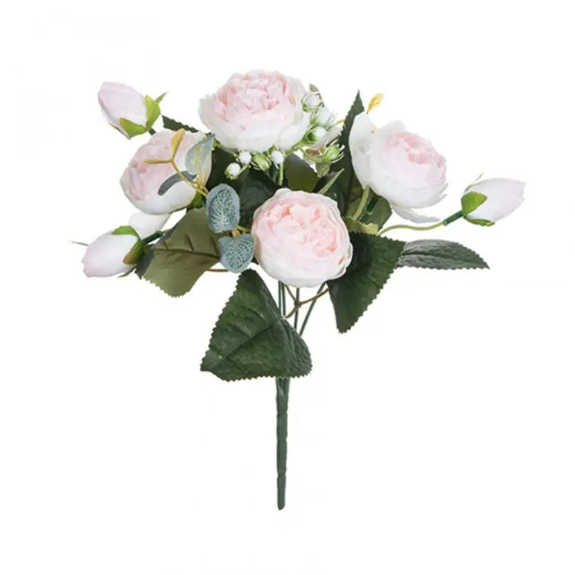 Artificial Peony Bouquet  – Bulk Silk Faux Peony Flowers