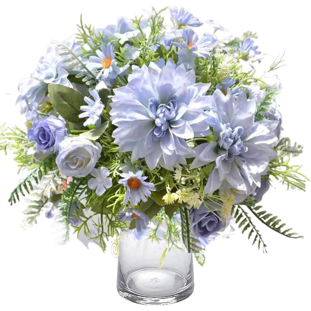 Artificial Rose Bouquet with Dahlia & Hydrangea Fillers – Colorful