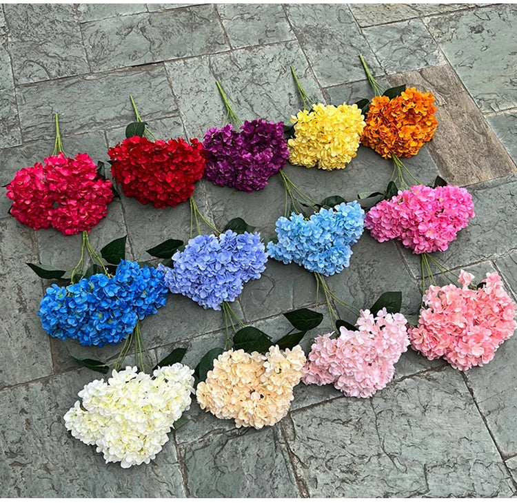 Artificial Hydrangea Bouquet – 5 Heads Silk Flowers