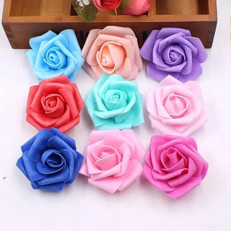 10/20/50PCS Artificial Foam Rose Flowers Bulk – PE Faux Rose Heads