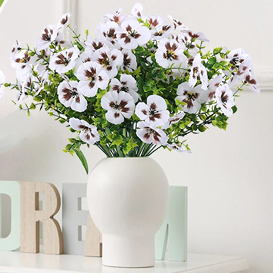 Bulk Artificial Pansy Silk Flower Bouquet