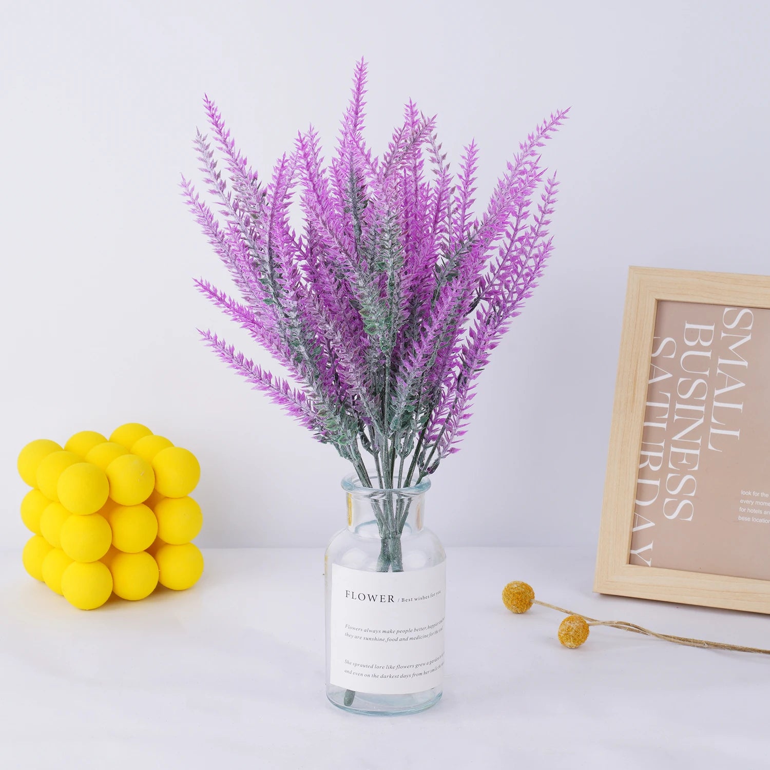 Artificial Lavender Flower Bouquet Bulk – Realistic Silk Lavender Stems