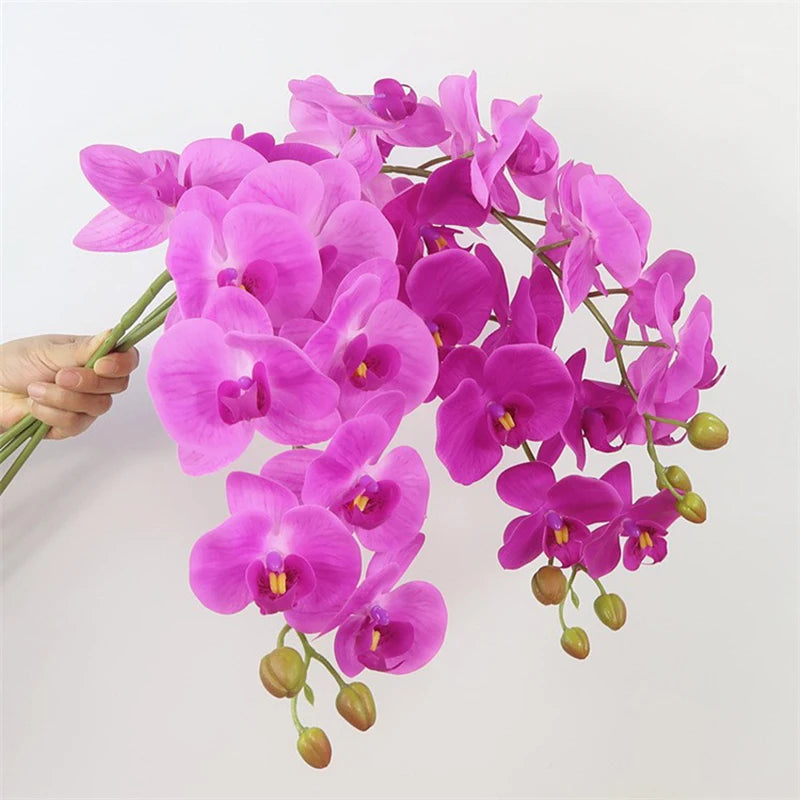 Artificial Butterfly Orchid Stem – 9-Head 98cm Faux Moth Orchid Branch