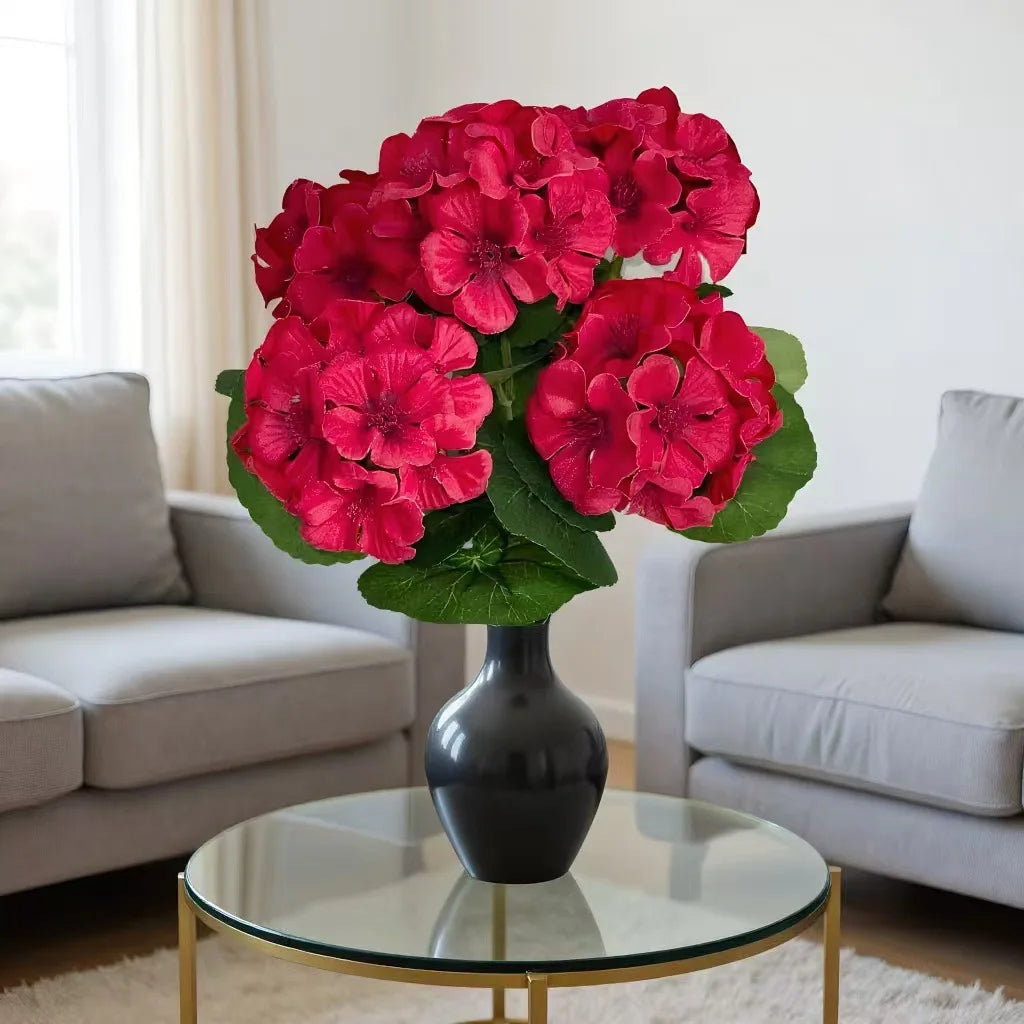 Artificial Geranium and Begonia Flowers Bulk Outdoor
