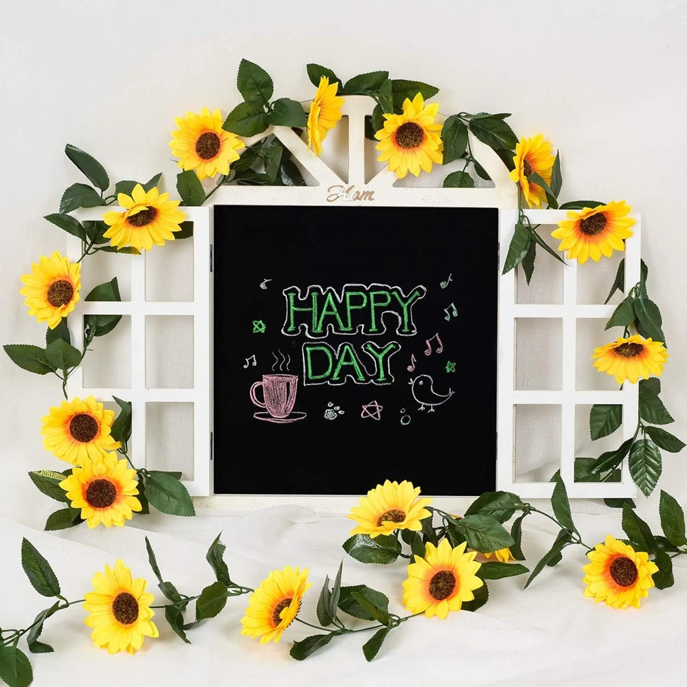 Artificial Sunflower Vine Garland – Hanging Wreath