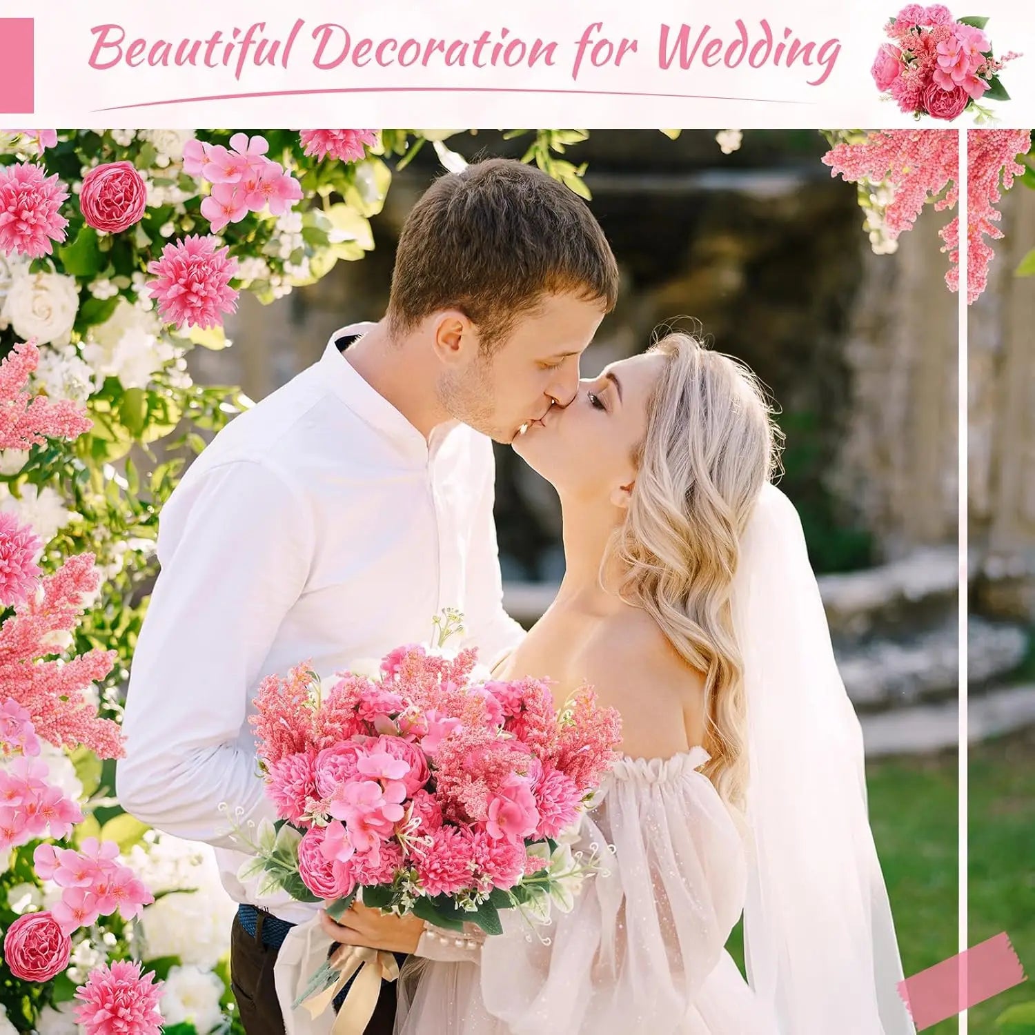 Artificial Peony Bouquet Bulk – Simulated Faux Peony Flower