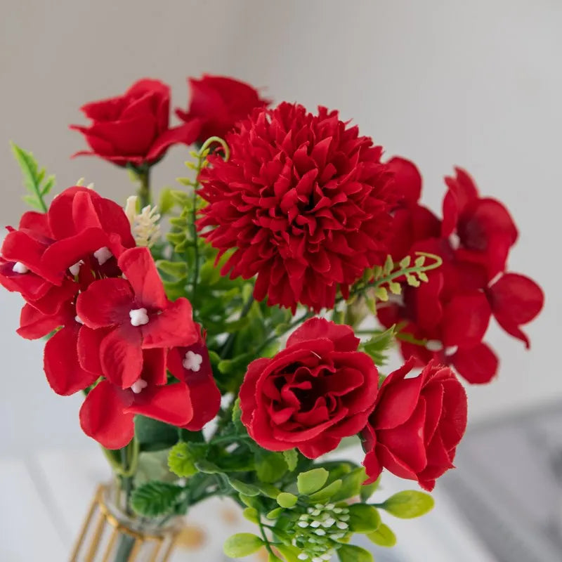 Artificial Rose & Chrysanthemum Bouquet