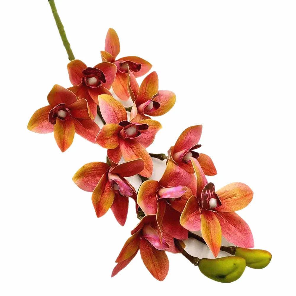 Artificial Real Touch Orchid Plant – 10 Head PU Tropical Orchid Stem