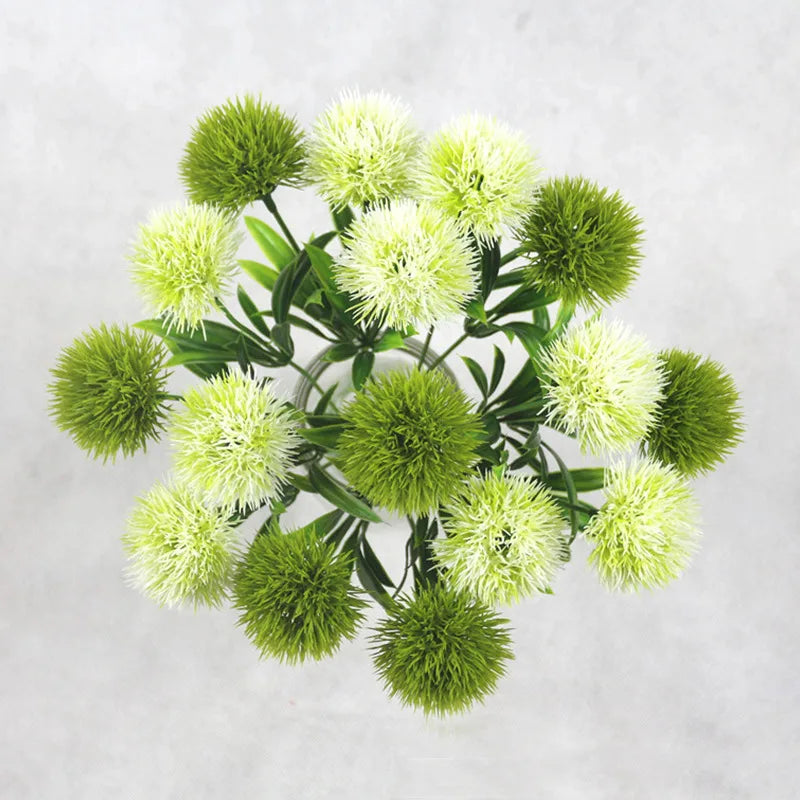 5/10PCS Artificial Dandelion Flower Bouquet Bulk – Plastic Faux Vase Arrangement