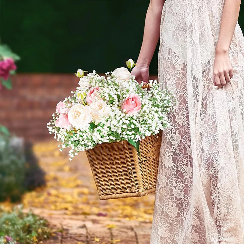 63cm Artificial Baby’s Breath Bouquet – 108 Heads Gypsophila Faux Flowers for Wedding Decor, DIY Floral Arrangements, Home Centerpieces, Party Decorations