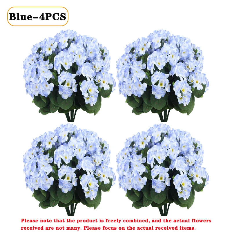 Artificial Begonia Flowers Bulk 1–8PCS