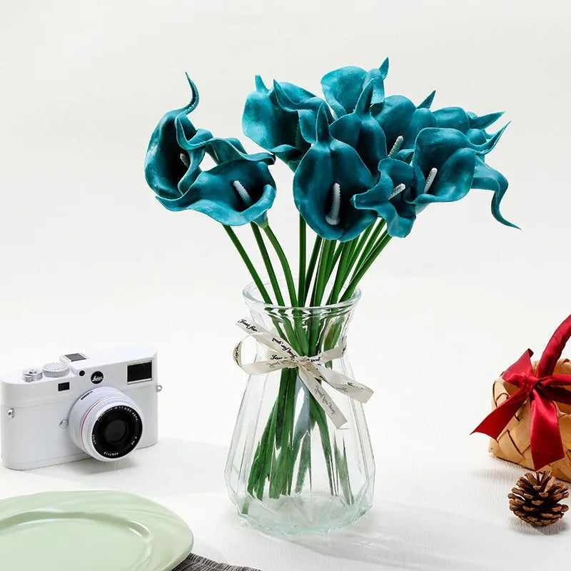 Bulk Real Touch Artificial Calla Lily Flowers (1/5/10/20 PCS) – Premium Latex Look Faux Calla Lily Bouquet