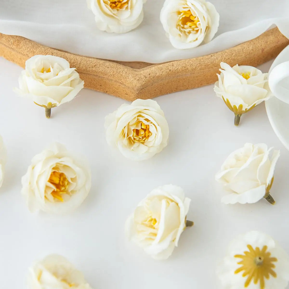 Artificial Rose Flower Heads (5/10pcs) – Silk