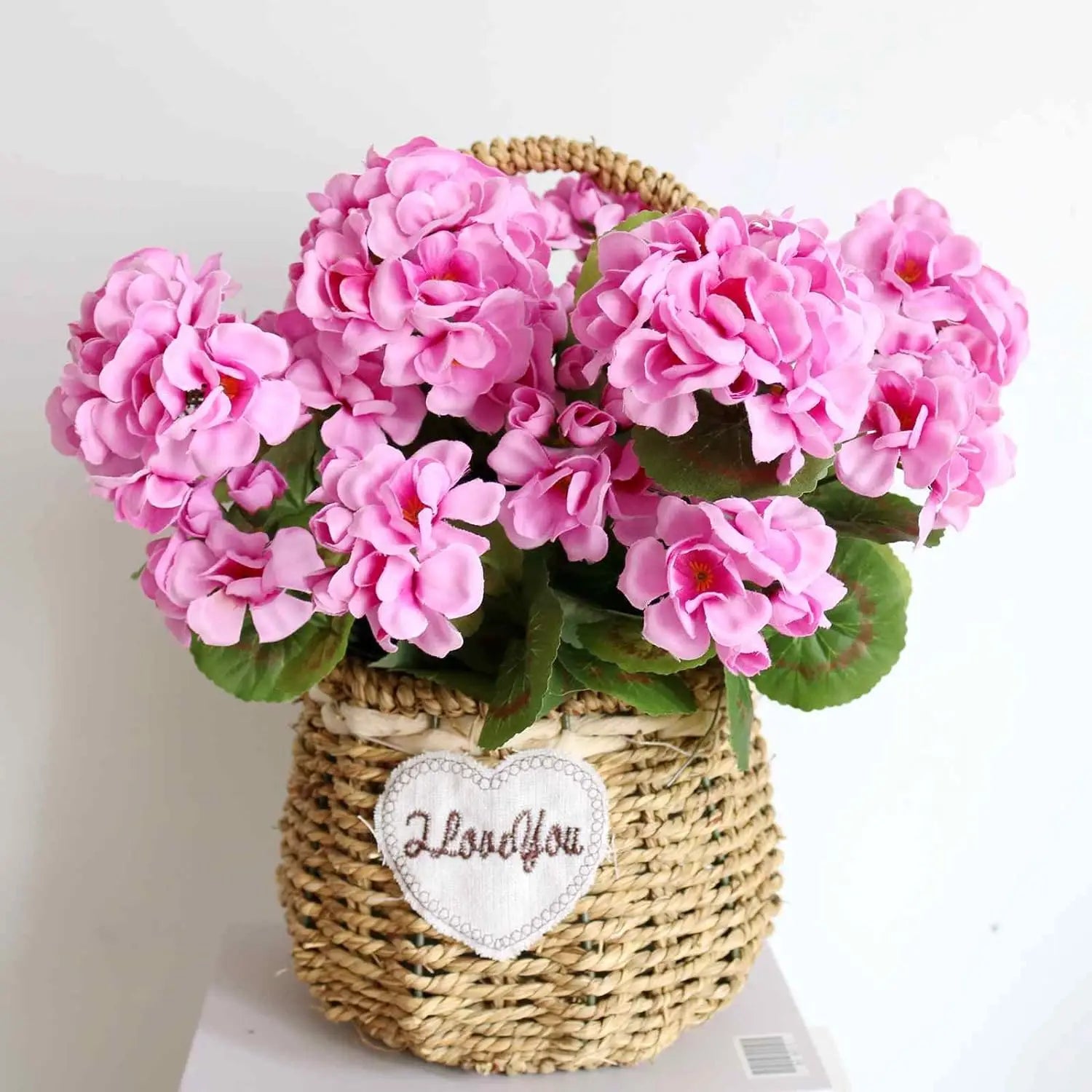 Artificial Geranium Begonia Bulk- Outdoor 4pcs