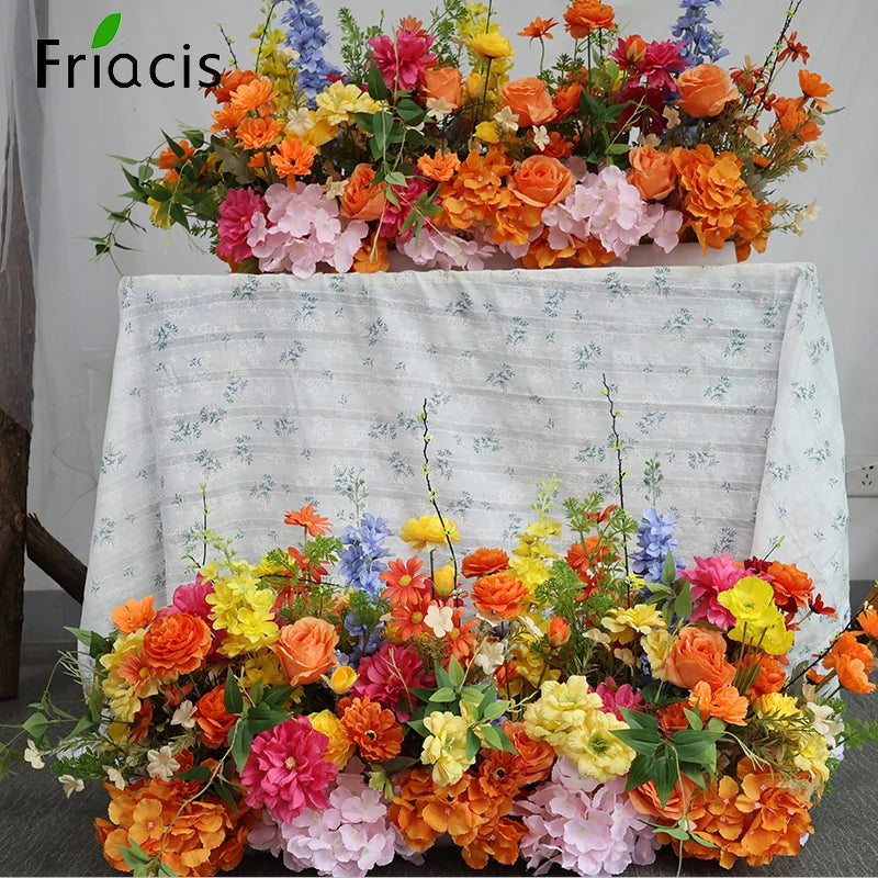 Artificial Rose & Delphinium Arch Arrangement Bulk – Silk Floral Backdrop Row