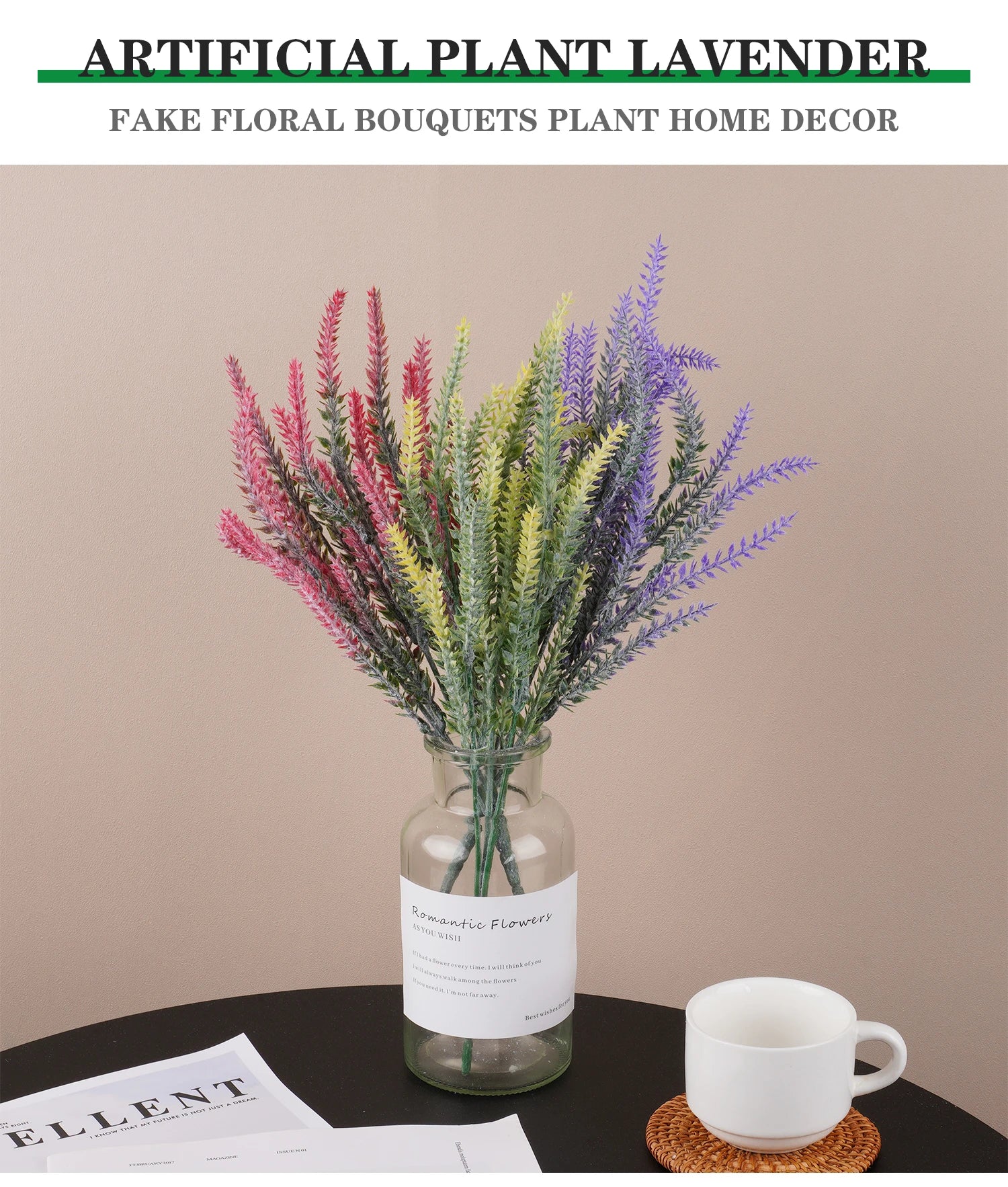 Artificial Lavender Flower Bouquet Bulk – Realistic Silk Lavender Stems