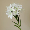 10 Head Artificial Lily Flower Branch – Silk Faux Lily