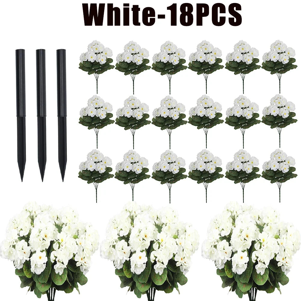Fake Begonia Flower Plants Bulk – Artificial