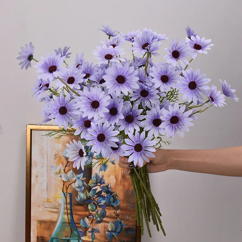 Artificial White Daisy Bouquet – Bulk Silk Faux Daisies (Set of 3/5/10)