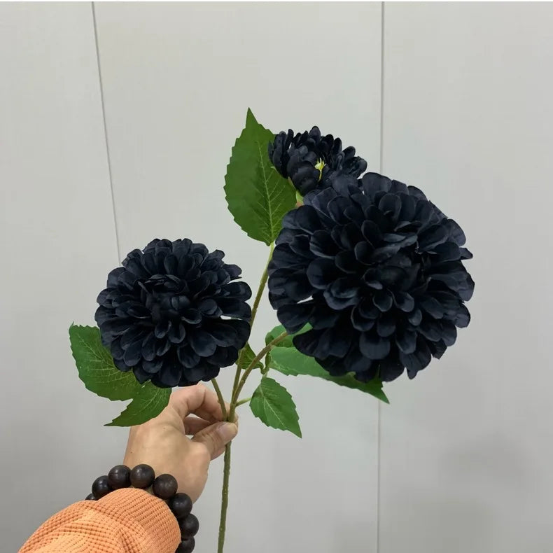 Lifelike Artificial Hydrangea Flowers Bulk – 3-Head Silk Hydrangea Branch
