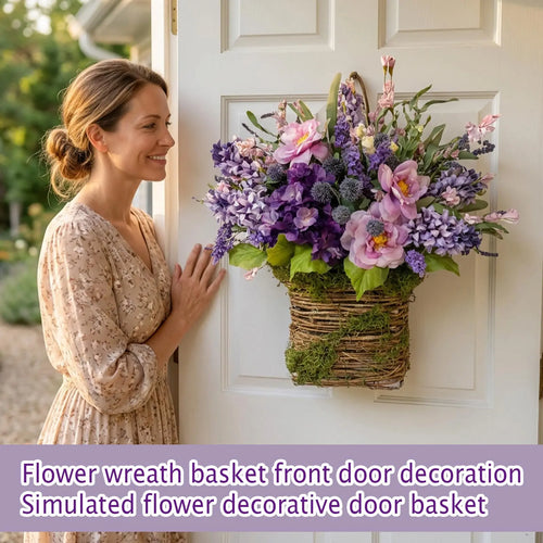 Artificial Flower Hanging Basket, Front Door Decor