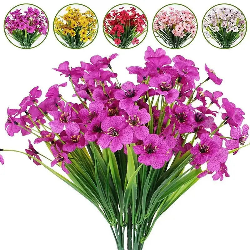 Artificial Carnation & Geranium Bushel Bouquet Outdoor