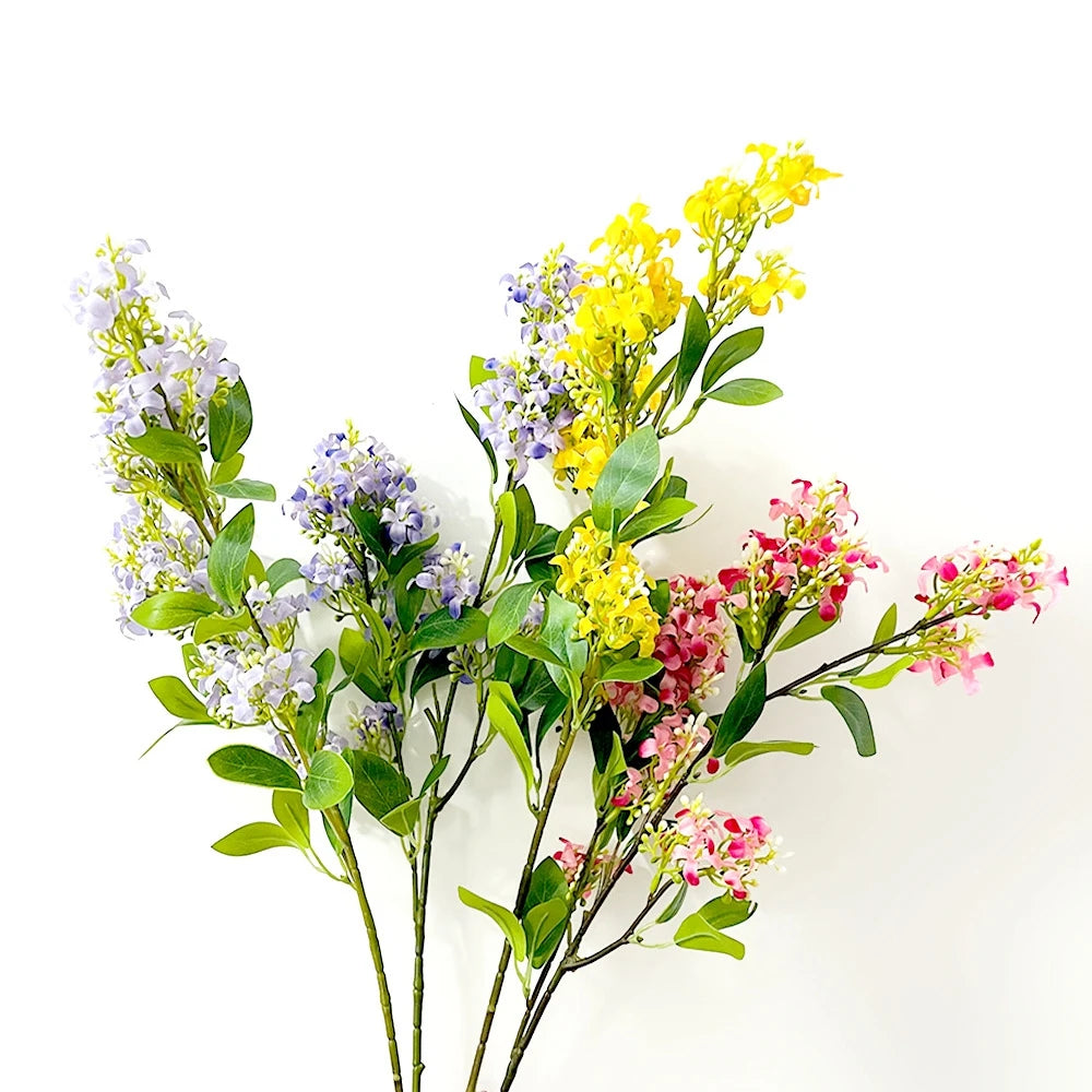 1/5PCS Silk Artificial Lilac Flowers Bulk – Realistic Faux Lilac Branches