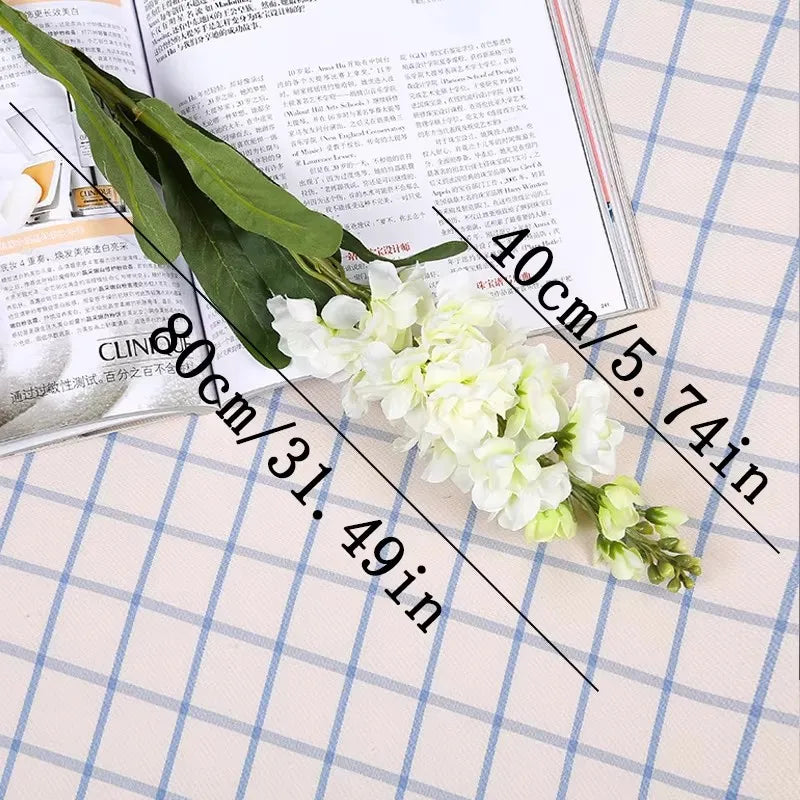 Artificial Hyacinth Flowers Bulk with Green Leaves – Violet Silk Faux Hyacinth Branch